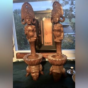 (2) Ethnic Planters Mayan Tribe Maybe